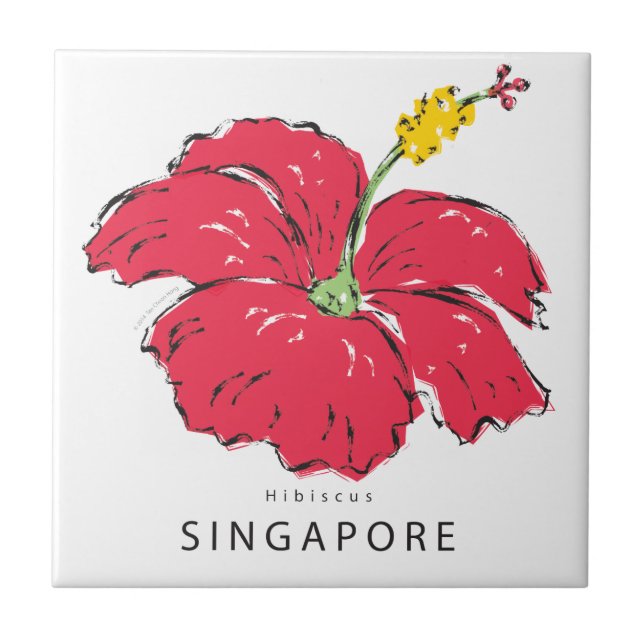 CARREAU COLLECTION HIBISCUS DE SINGAPOUR (Devant)