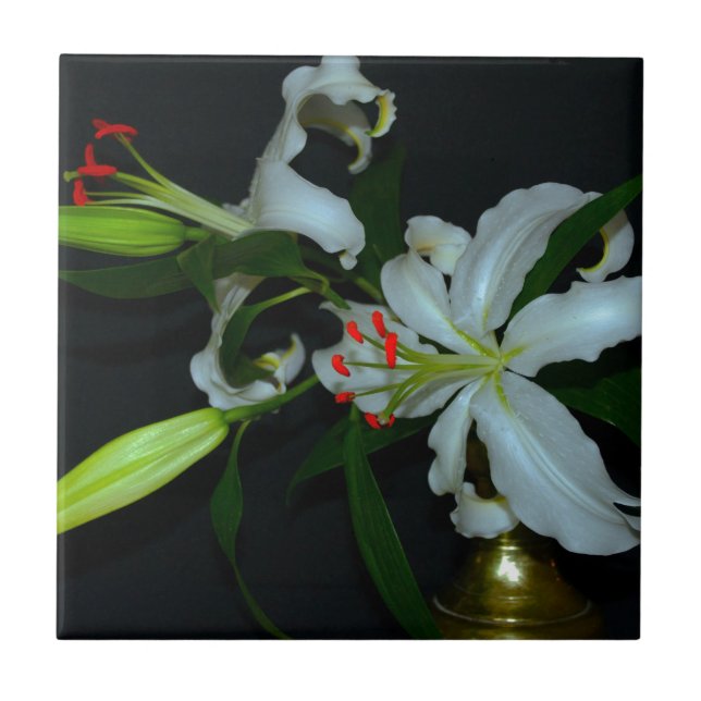 Carreau Collection Irlandaise de laiton et de fleurs (Devant)