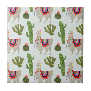 Carreau Collection Llamarama Cactus & Llama Motif
