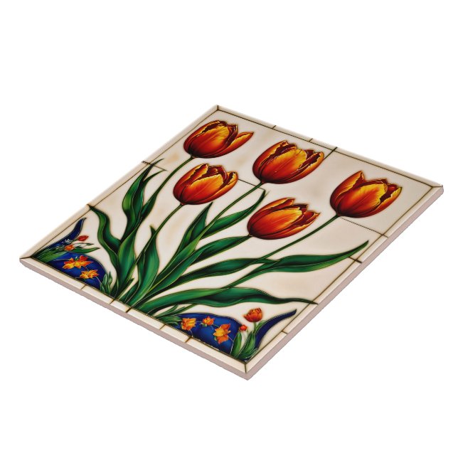 Carreau Collection magnifique Tulipes modernes (Côté)