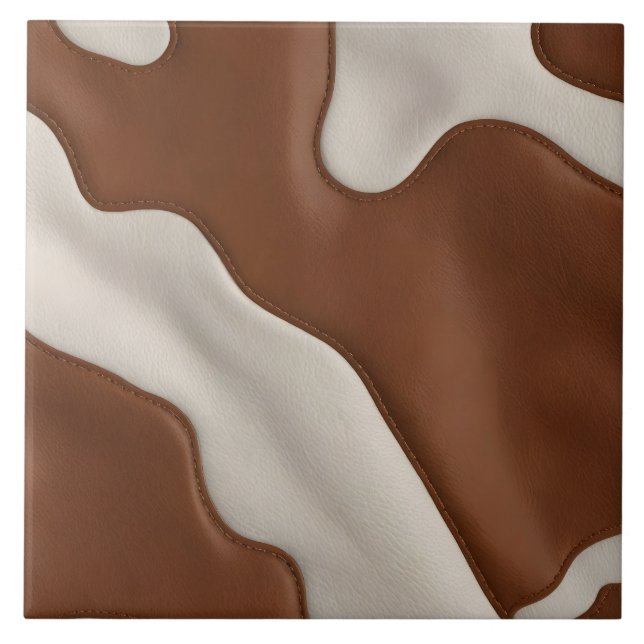 Carreau Collection Moderne en Faux Cuir de Vache Luxe Élég (Devant)