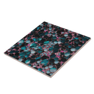 Carreau Collection moderne en marbre bleu rose Océan