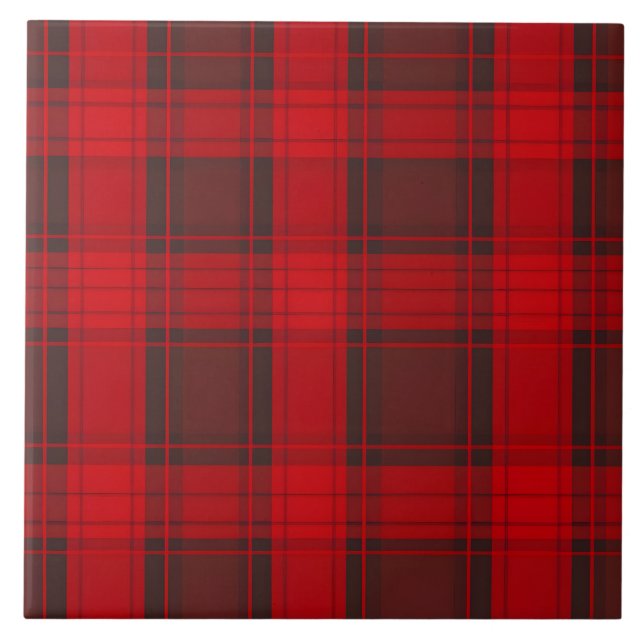 Carreau Collection moderne Tartan Rouge traditionnel (Devant)