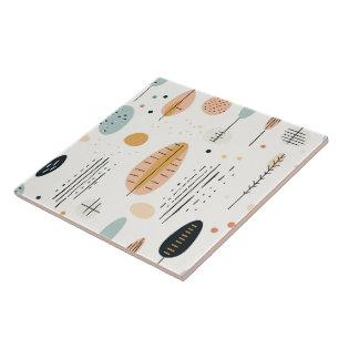 Carreau Collection Retro Boho Abstraite tendance