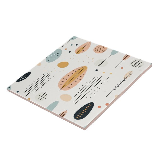 Carreau Collection Retro Boho Abstraite tendance (Côté)