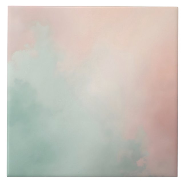 Carreau Collection Rose Pâle Menthe Abstraite Populaire (Devant)