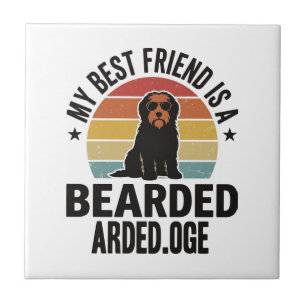 Carreau Colley barbu Design pour amateur de chien Coucher