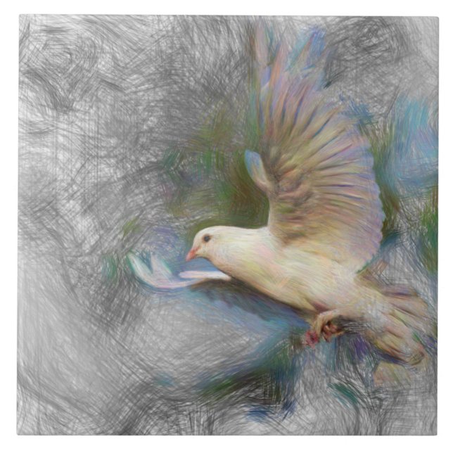 Carreau colombe artistique d'animal (Devant)