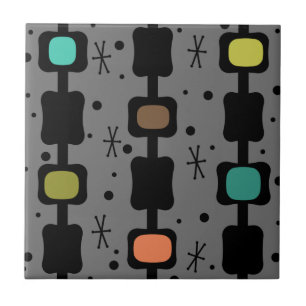 Carreau Colonnes Moyenne Rétro Boîtes Multicolores