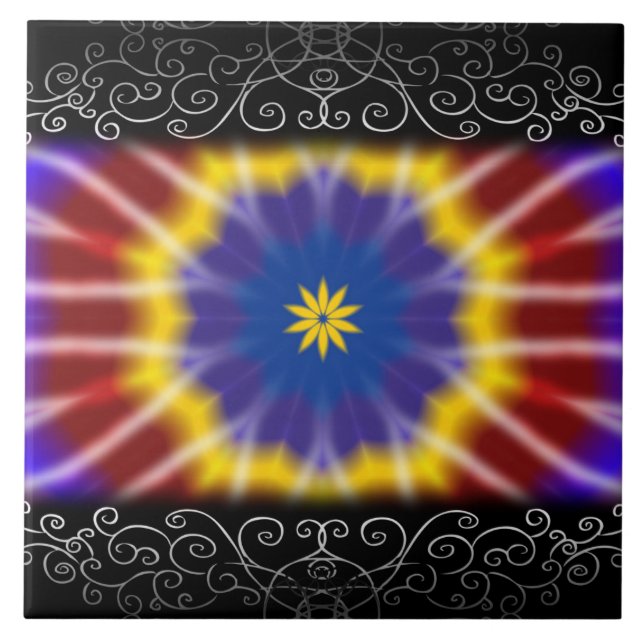 Carreau Colorant de cravate d'arc-en-ciel (Devant)