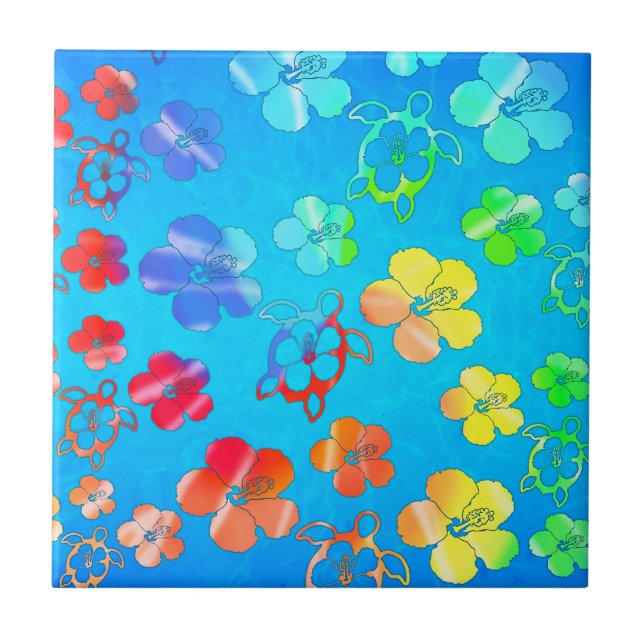 Carreau Colorant Honu de cravate et ketmie (Devant)