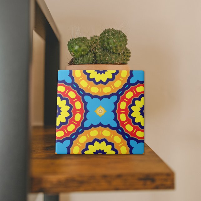 Carreau Coloré marocain Mandala Ethnic Mosaïque géométriqu (Créateur téléchargé)