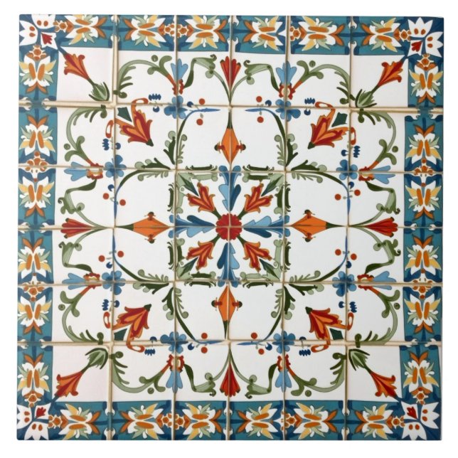 Carreau coloré, marocain, mosaïque, (Devant)
