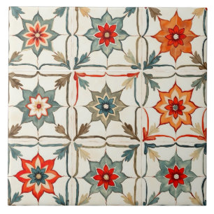 Carreau coloré, méditerranéen, mosaïque,