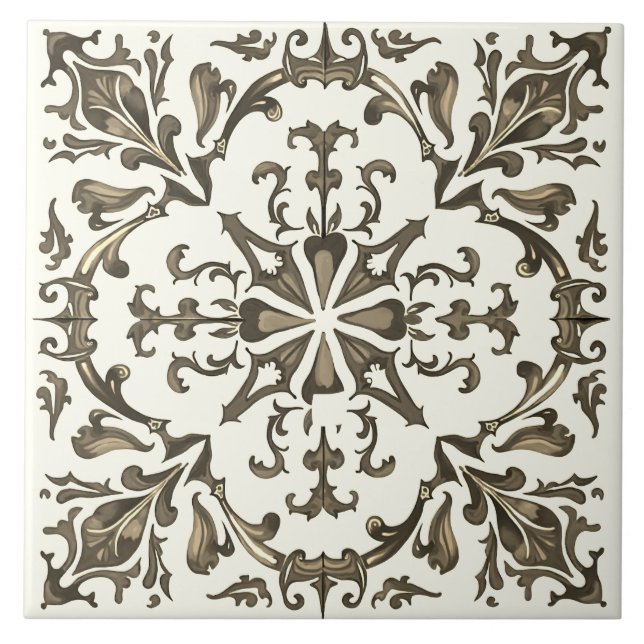 Carreau Coloré, Méditerranéen, mosaïque, Marocain, vert, (Devant)