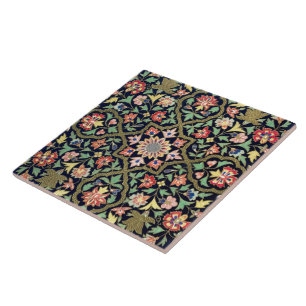 Carreau Coloré Vintage Floral Indien Mandala Motif