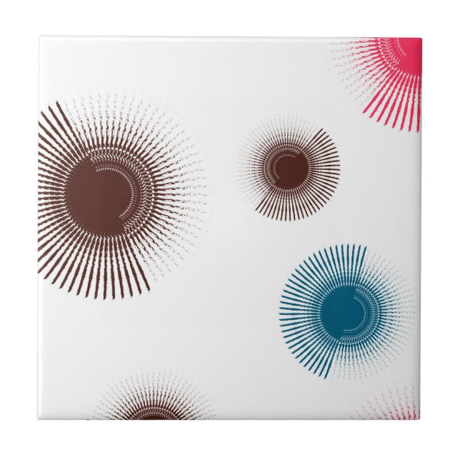 Carreau Colorful, cool, trend urban brush strokes circles (Devant)