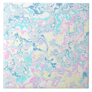 Carreau Colorful Pastel Super Boho Marbre Abstrait