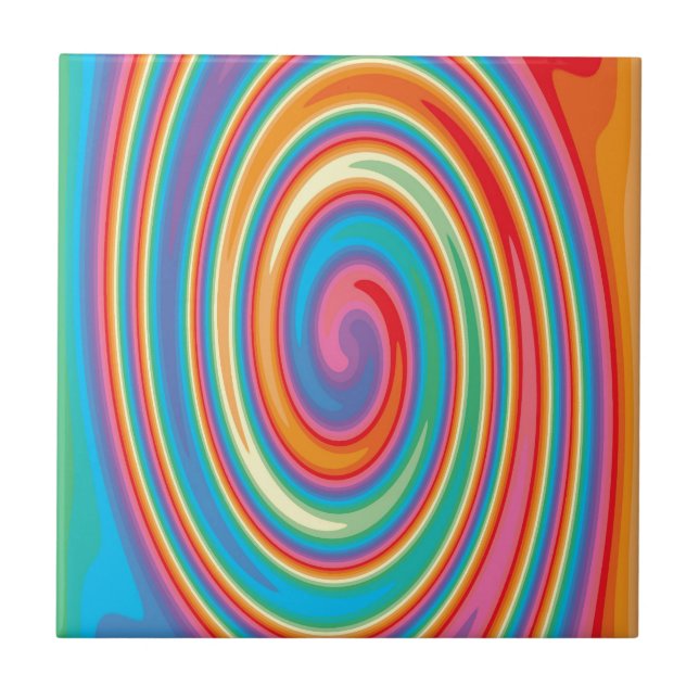 Carreau Colorful pinwheel design (Devant)