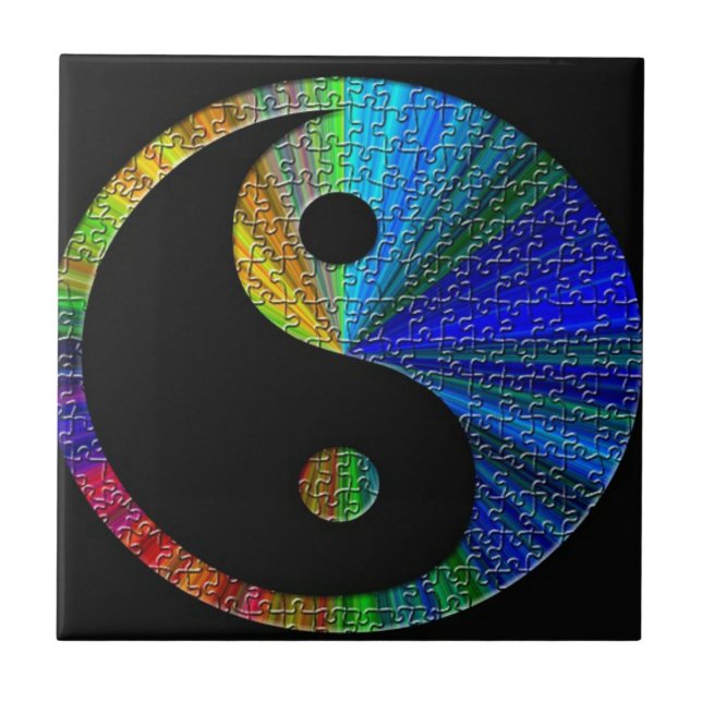 Carreau Colorful Yin and Yang Puzzle (Devant)