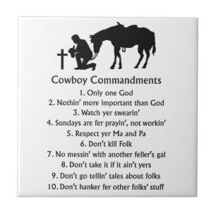 Carreau Commandements Cowboy