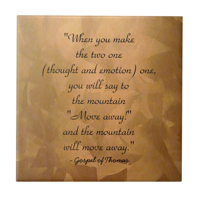 Carreau Comment Prier Évangile De Thomas (Devant)