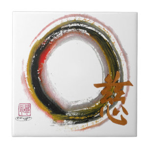 Carreau Compassion Enso, Sumi-e