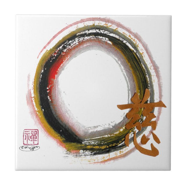 Carreau Compassion Enso, Sumi-e (Devant)