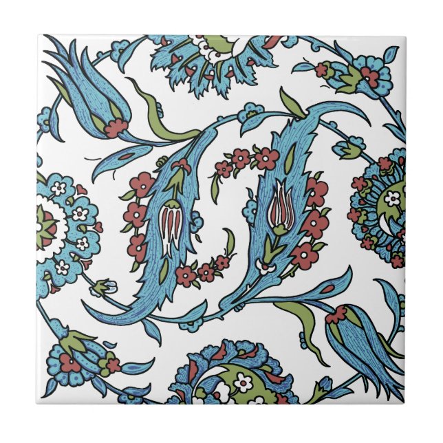 Carreau Composision floral turc antique (Devant)