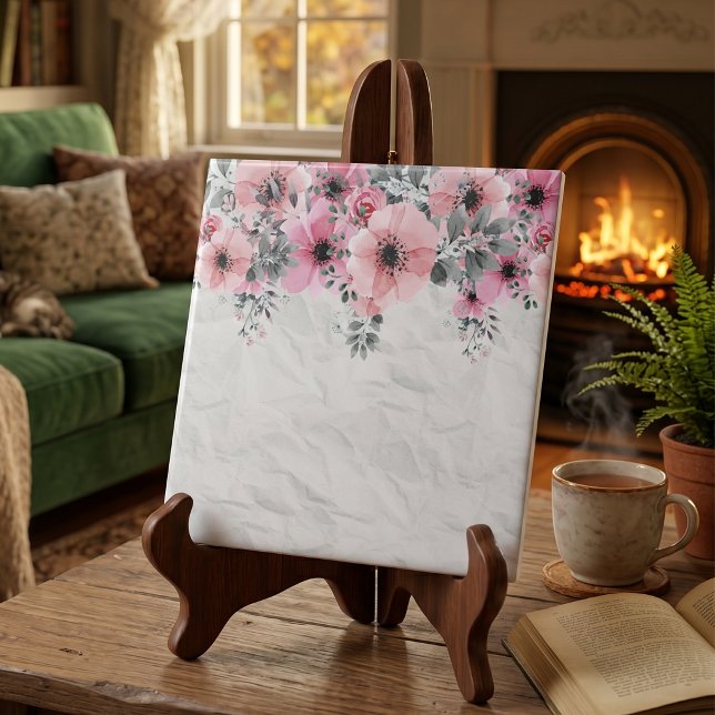 Carreau Composition florale élégante antique romantique (Créateur téléchargé)