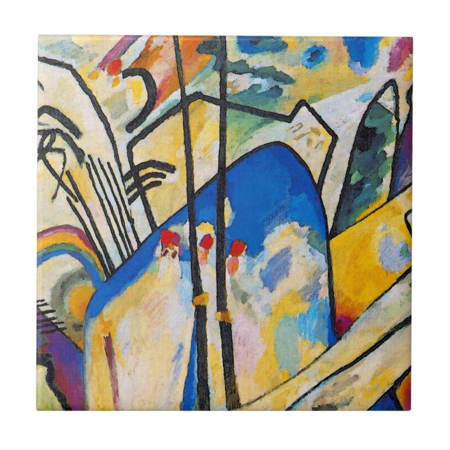 Carreau Composition Quatre de Wassily Kandinsky - Art Abst (Devant)