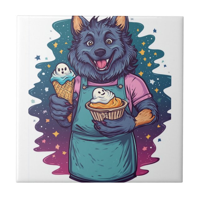 Carreau Comptoir de glace loup-garou (Devant)