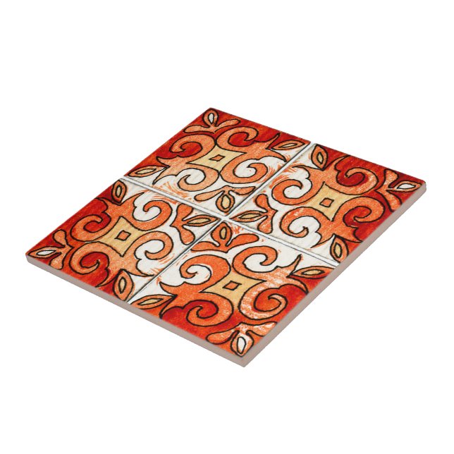 Carreau Conception 6 de tuile découpée par main peinte (Côté)