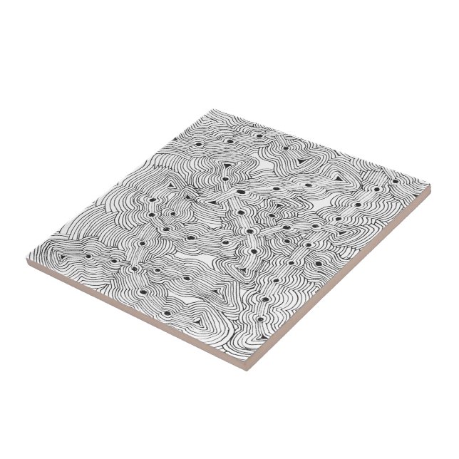 Carreau Conception abstraite originale de la batterie de s (Côté)