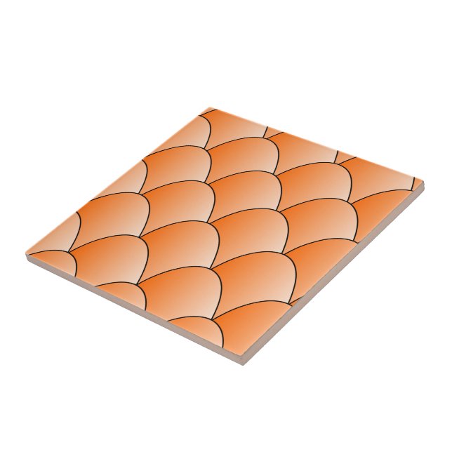 Carreau Conception Art Nouveau Orange (Côté)