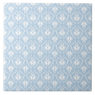 Carreau Conception blanche et bleu-clair de damassé