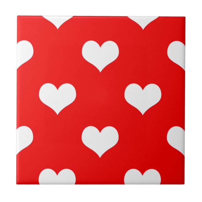 Carreau Conception d'amour de cœur rouge  (Devant)