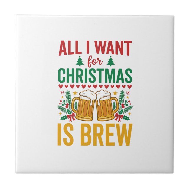 Carreau Conception de boisson de vacances Christmas Brew (Devant)