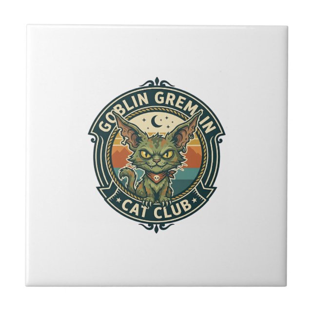 Carreau Conception de chat mignon de lutin gremlin - Gobel (Devant)