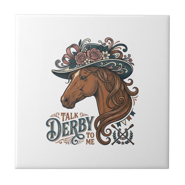 Carreau Conception de chemise à chapeau floral de cheval d (Devant)