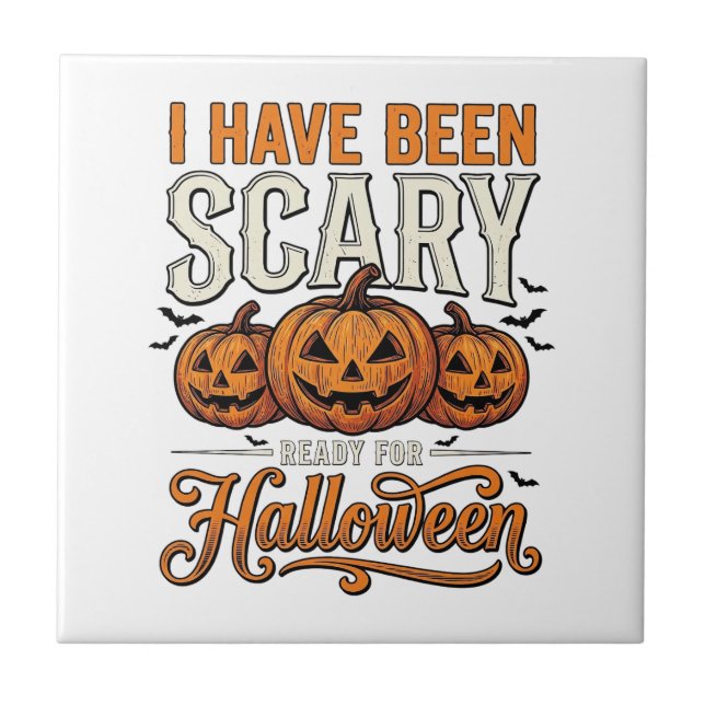 Carreau Conception de chemise de citrouille d'Halloween ef (Devant)