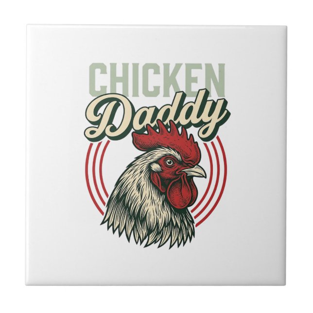 Carreau Conception de chemise de coq de papa de poulet vin (Devant)
