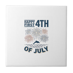 Carreau Conception de chemise de feux d'artifice du 4 juil