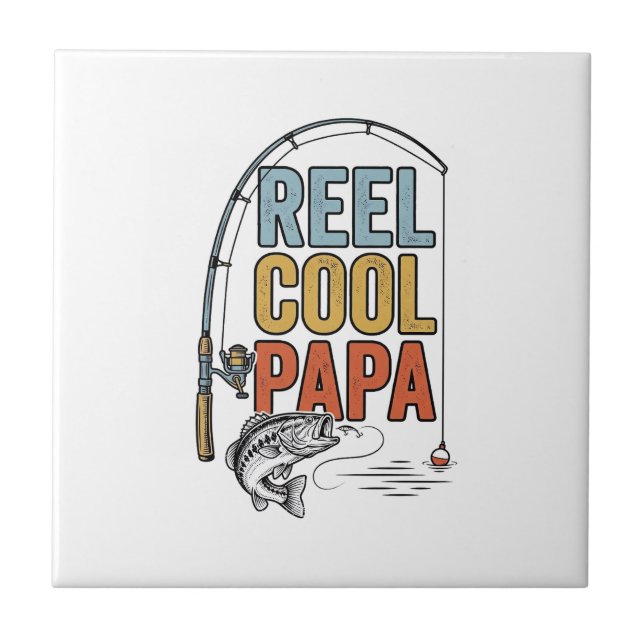 Carreau Conception de chemise de pêche Reel Cool Papa_1 (Devant)