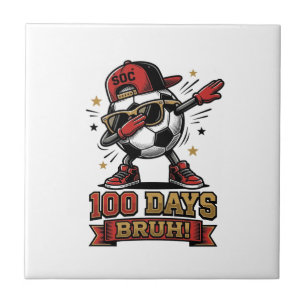 Carreau Conception de chemise de soccer Dabbing 100 jours 