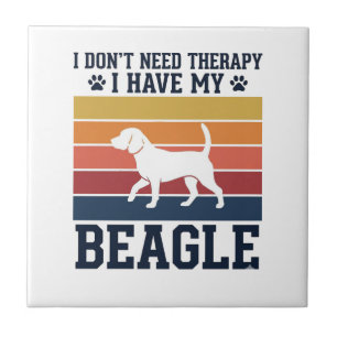 Carreau Conception de chemise de thérapie de chien Beagle
