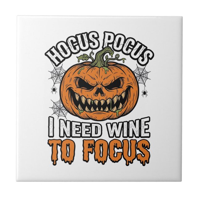 Carreau Conception de chemise Halloween Citrouille de vin  (Devant)