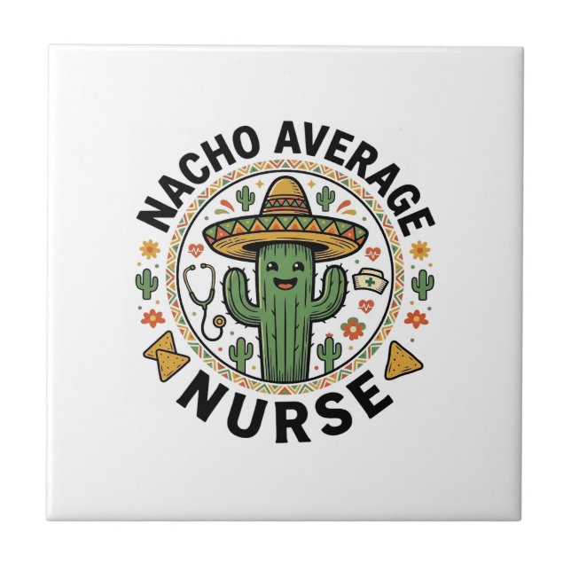 Carreau Conception de chemise Nacho Average Nurse Cactus F (Devant)