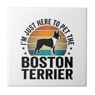 Carreau Conception de chemise pour amateur de chien Boston