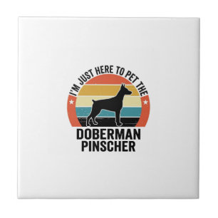 Carreau Conception de chemise pour amateur de chien Doberm